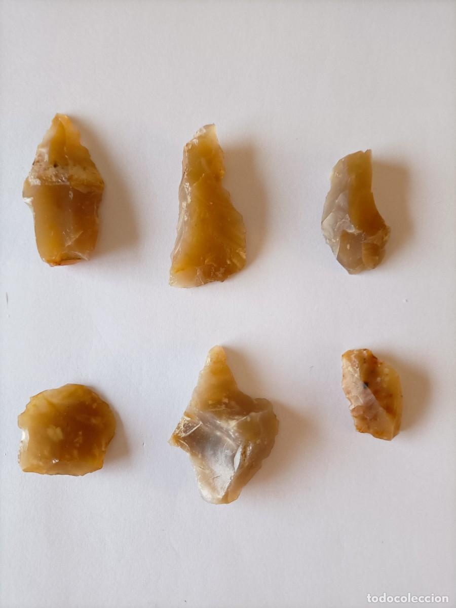Coleccionismo: Mesol&iacute;tico / Epipaleol&iacute;tico S&iacute;lex Cuchillas, raspadores....- (50&times;20&times;- mm)(Lote 29/5)