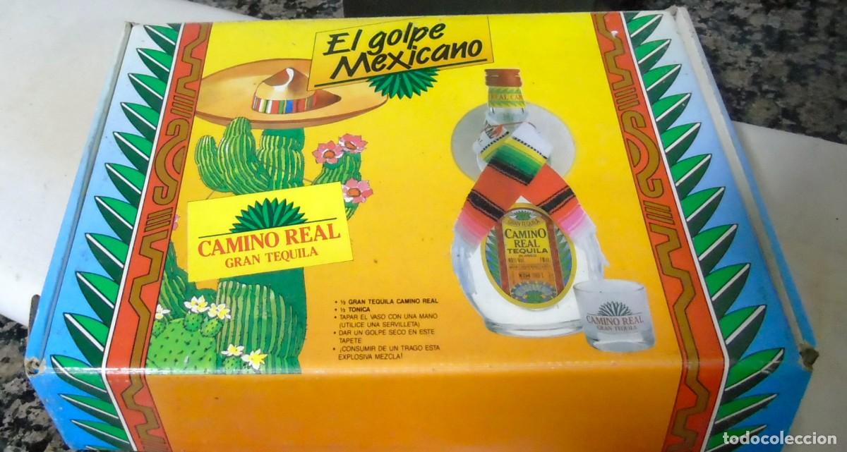 Colecionismo: 6 VASOS CHUPITO CAMINO REAL TEQUILA CON CAJA PUBLICIDAD SERVILLETAS A&Ntilde;OS 90 MSIN USO