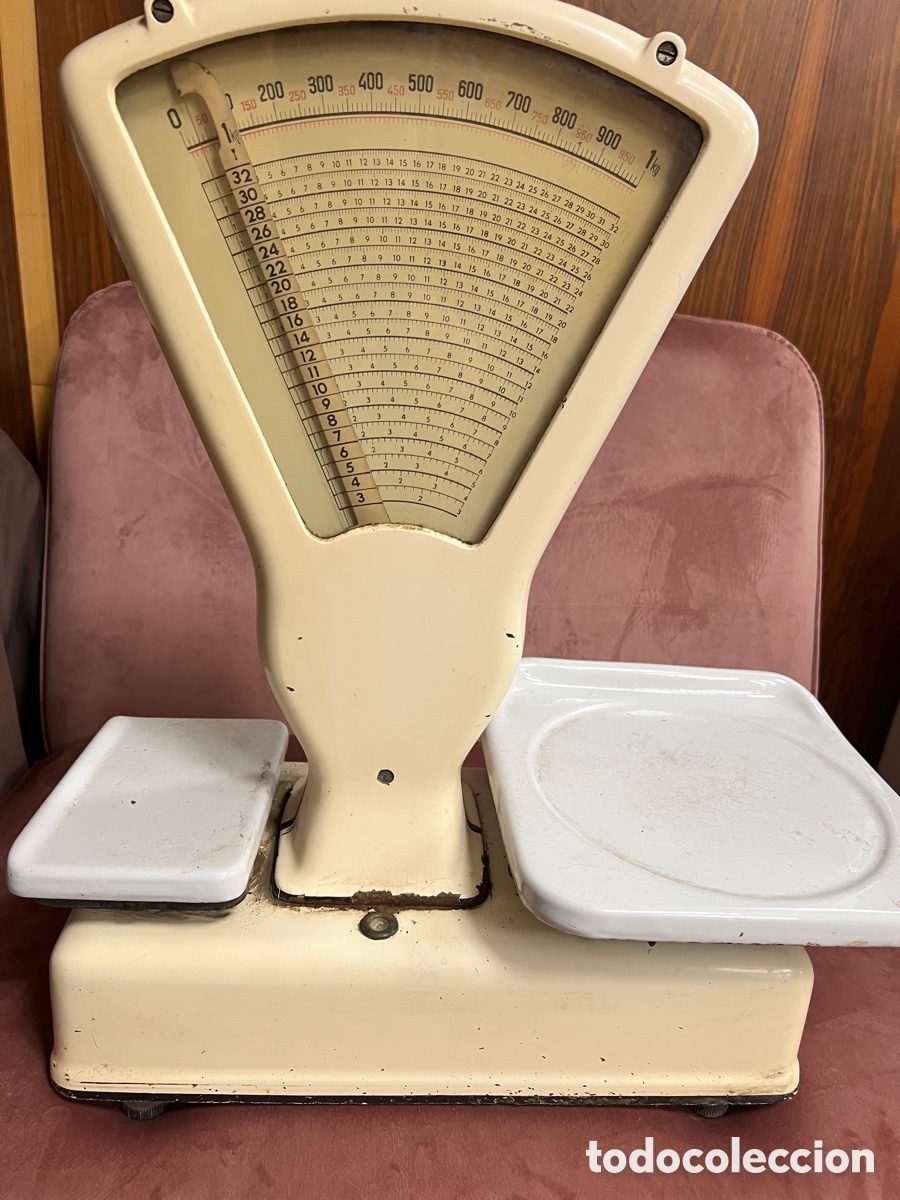 Collectionnisme: ANTIGUA B&Aacute;SCULA BALANZA IGARRA 2 PLATOS - CARLOS LETTERER BARCELONA Fuerza 20 kilos