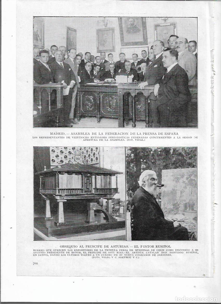 Collecting paper: A&Ntilde;O 1924 RECORTE PRENSA HORREO OFRECIDO AL PRINCIPE DE ASTURIAS POR EXPOSITORES FERIA MUESTRAS GIJON
