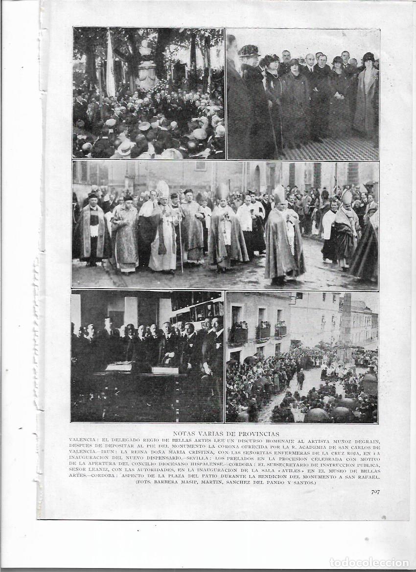 Collecting paper: A&Ntilde;O 1924 RECORTE PRENSA CORDOBA PLAZA DEL PATIO BENDICION DEL MONUMENTO A SAN RAFAEL