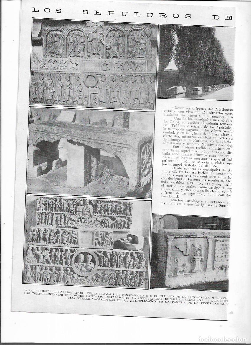 Collecting paper: A&Ntilde;O 1924 RECORTE PRENSA LOS SEPULCROS DE ARLES PROVENZA FRANCIA