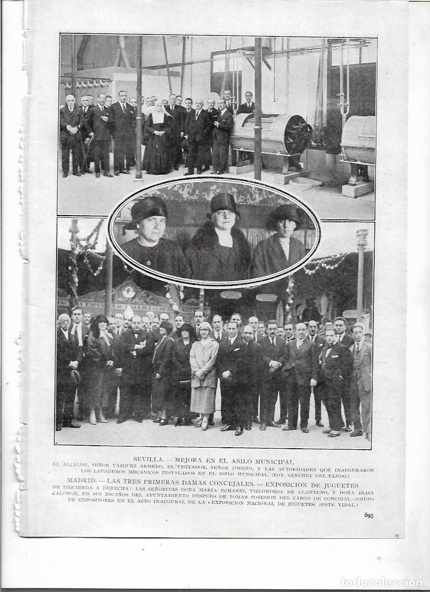 Collecting paper: A&Ntilde;O 1924 RECORTE PRENSA SEVILLA INAUGURACION LAVADEROS MECANICOS DEL ASILO MUNICIPAL AUTORIDADES