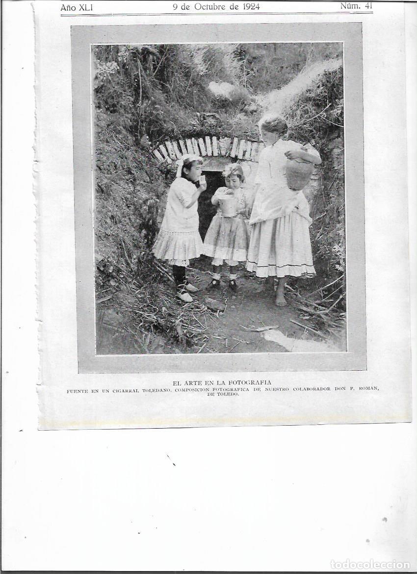 Collecting paper: A&Ntilde;O 1924 RECORTE PRENSA ARTE EN LA FOTOGRAFIA FUENTE EN UN CACHARRAL DE TOLEDO FOTO P ROMAN
