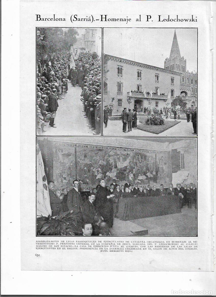Collecting paper: A&Ntilde;O 1924 RECORTE PRENSA BARCELONA SARRIA COLEGIO SAN IGNACIO HOMENAJE PADRE LEDOCHOWSKI BANDERAS