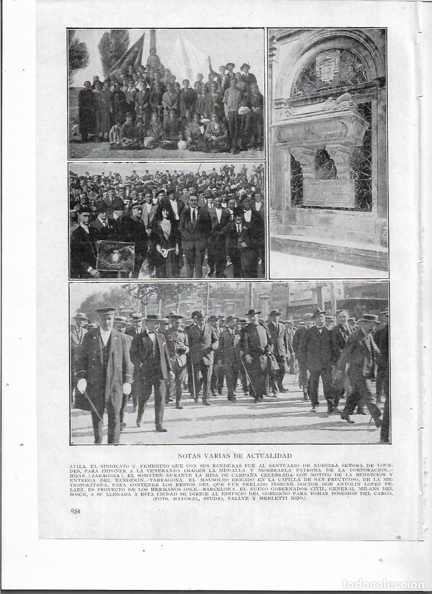 Colecionismo: A&Ntilde;O 1924 RECORTE PRENSA TARRAGONA MAUSOLEO ANTOLIN LOPEZ PELAEZ ESCULTURA OBRA HERMANOS OSLE