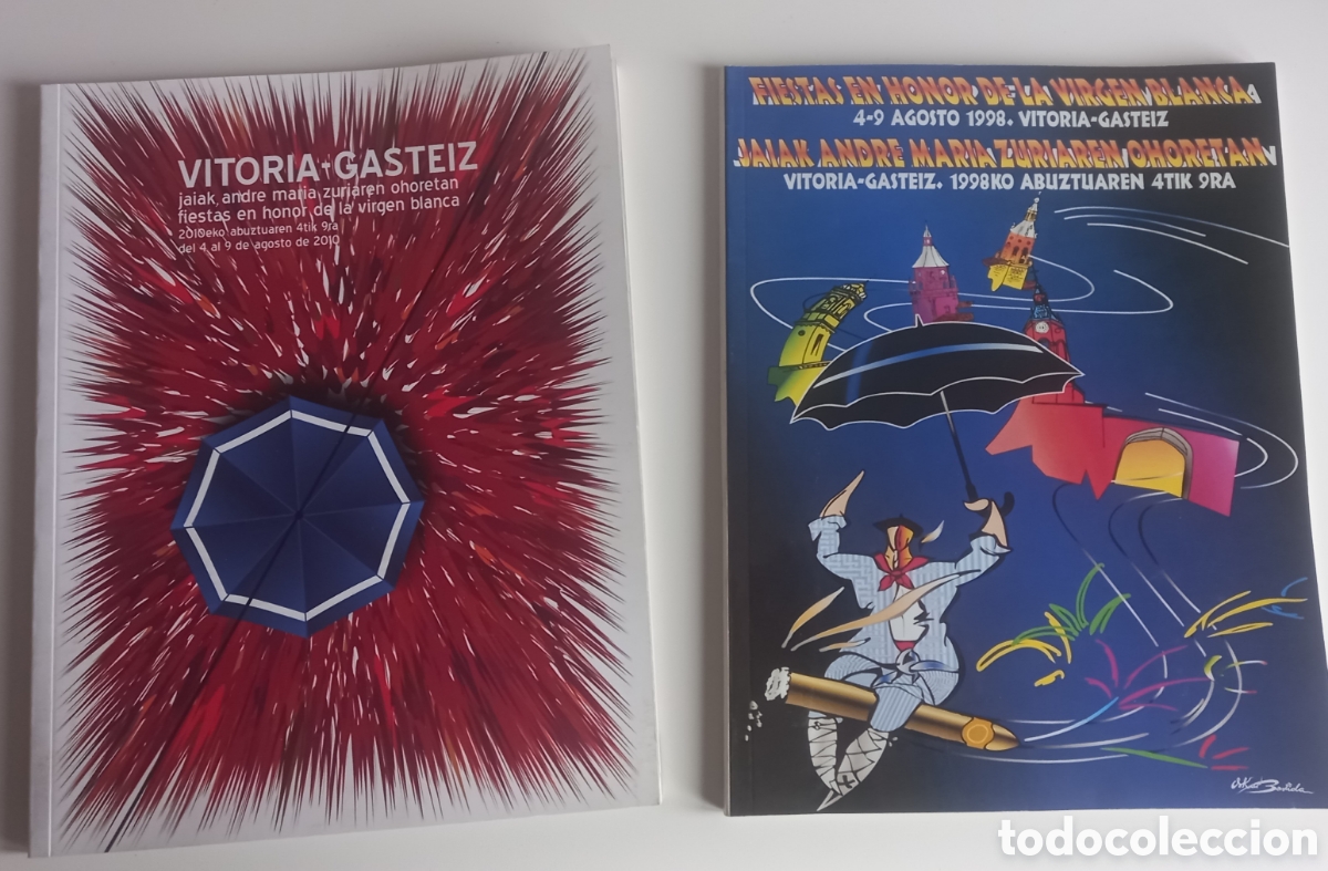 Coleccionismo: VITORIA. Programas de Fiestas de la Blanca 1998 y 2010 - Foto 1