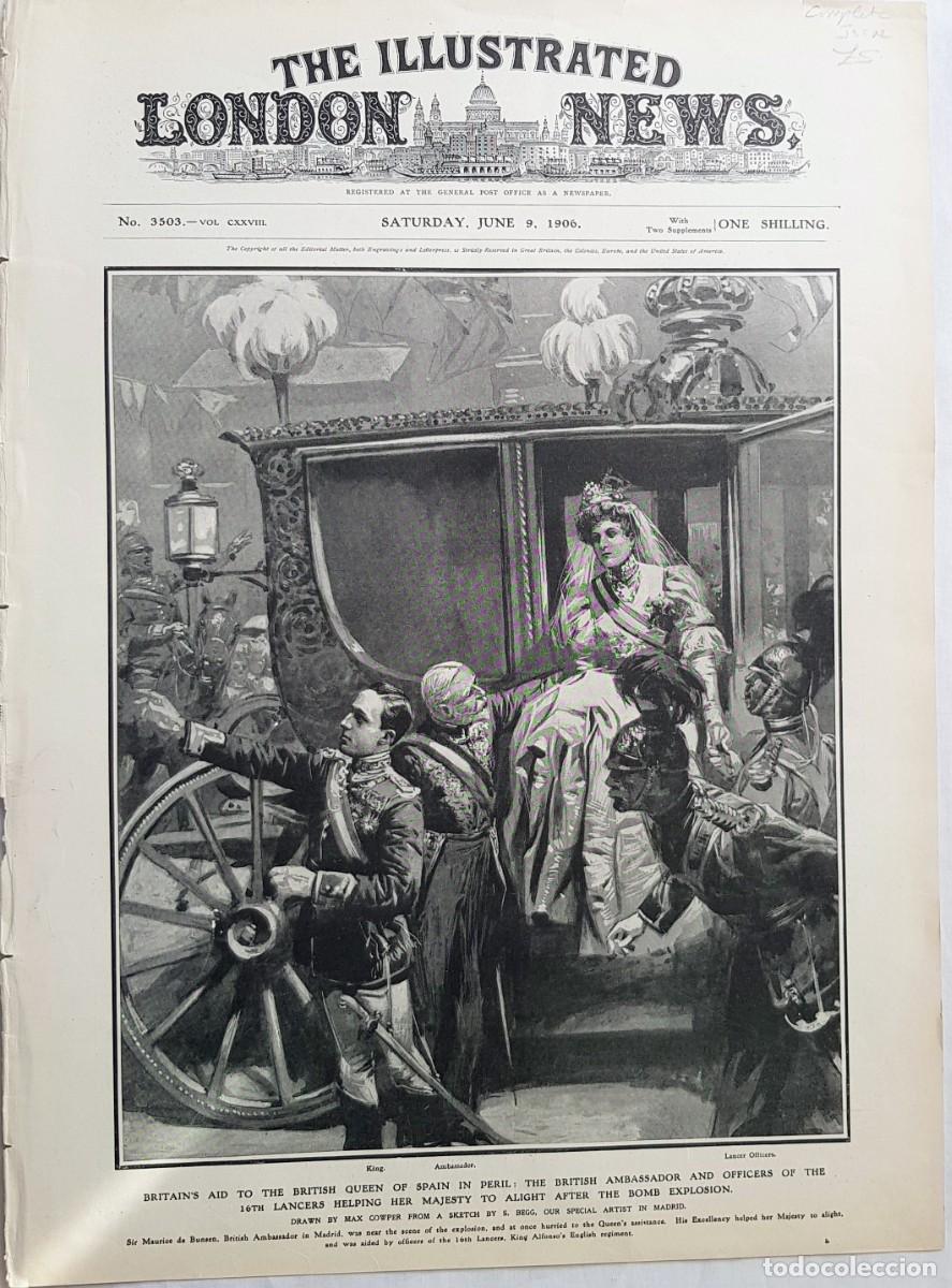 Colecionismo: BRITAIN'S AID TO THE BRITISH QUEEN OF SPAIN IN PERIL (Atentado a los Reyes de Espa&ntilde;a) 1906