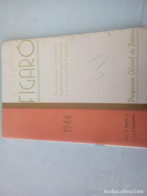 Coleccionismo: FIGARO , PROGRAMA DE LA FIESTA MAYOR DEL A&Ntilde;O 1944 , BUEN ESTADO - Foto 13