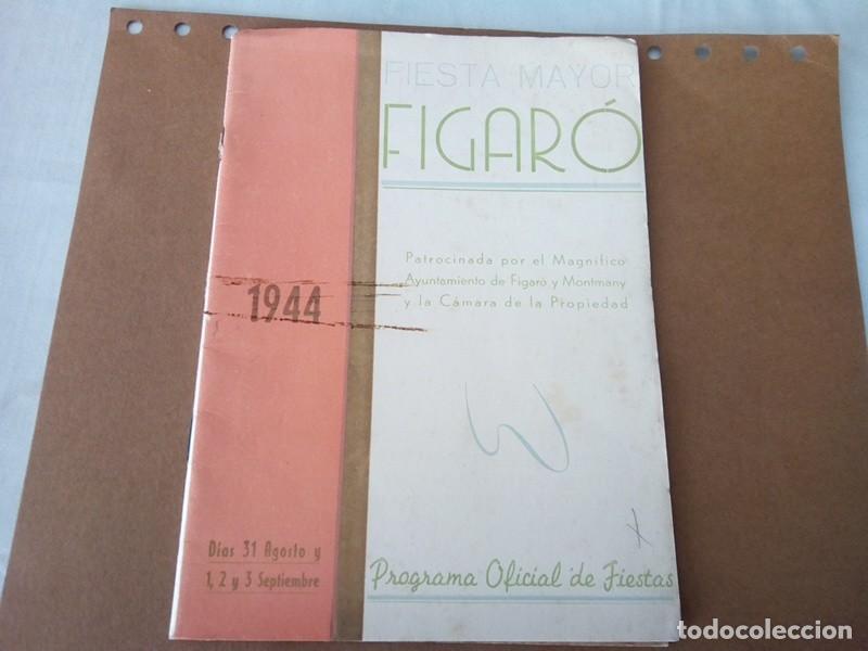 Coleccionismo: PROGRAMA DE FIESTA MAYOR DE EL FIGARO A&Ntilde;O 1944 , - Foto 1