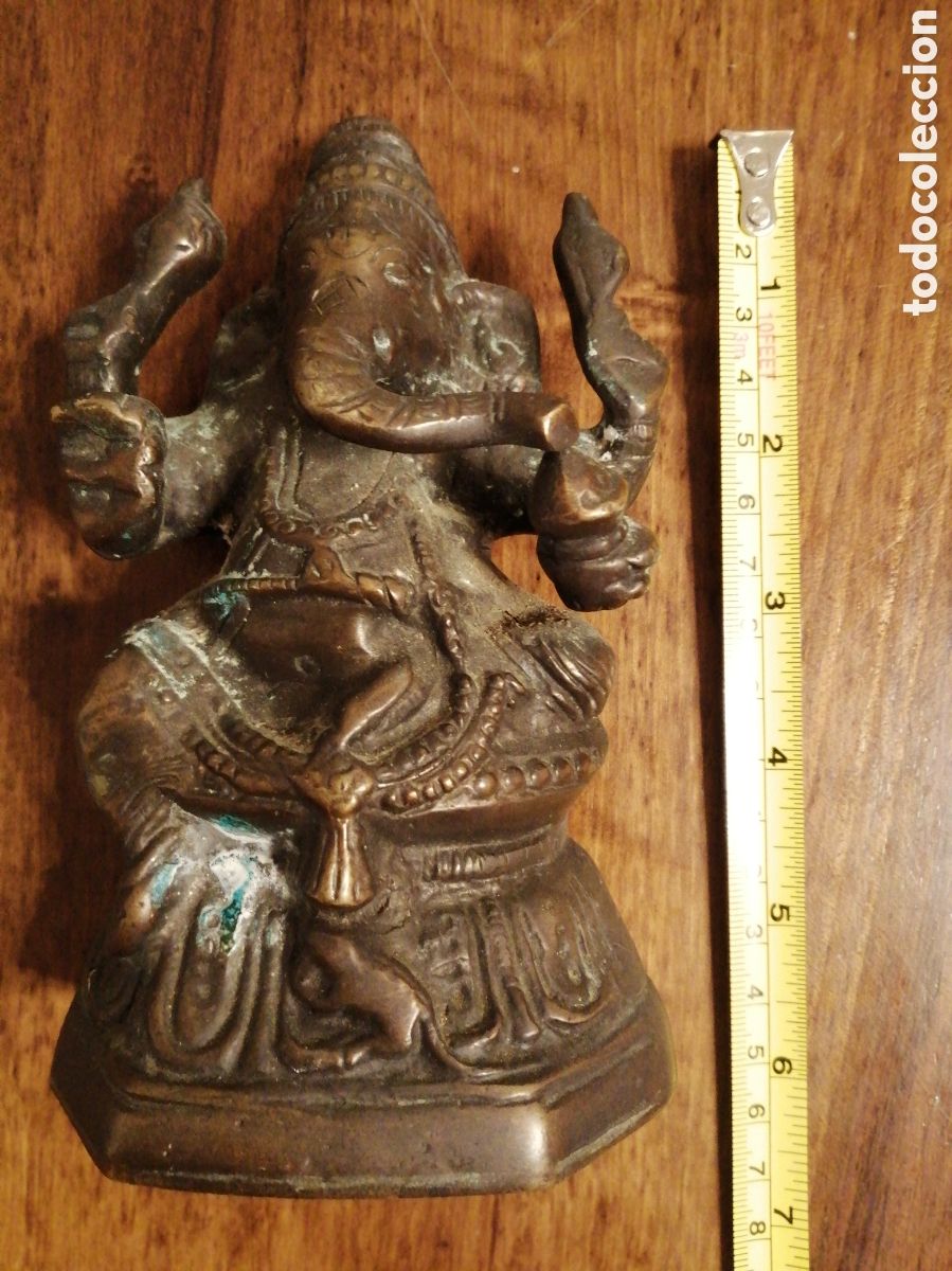 Coleccionismo: Figura Hindu de bronce - Foto 3