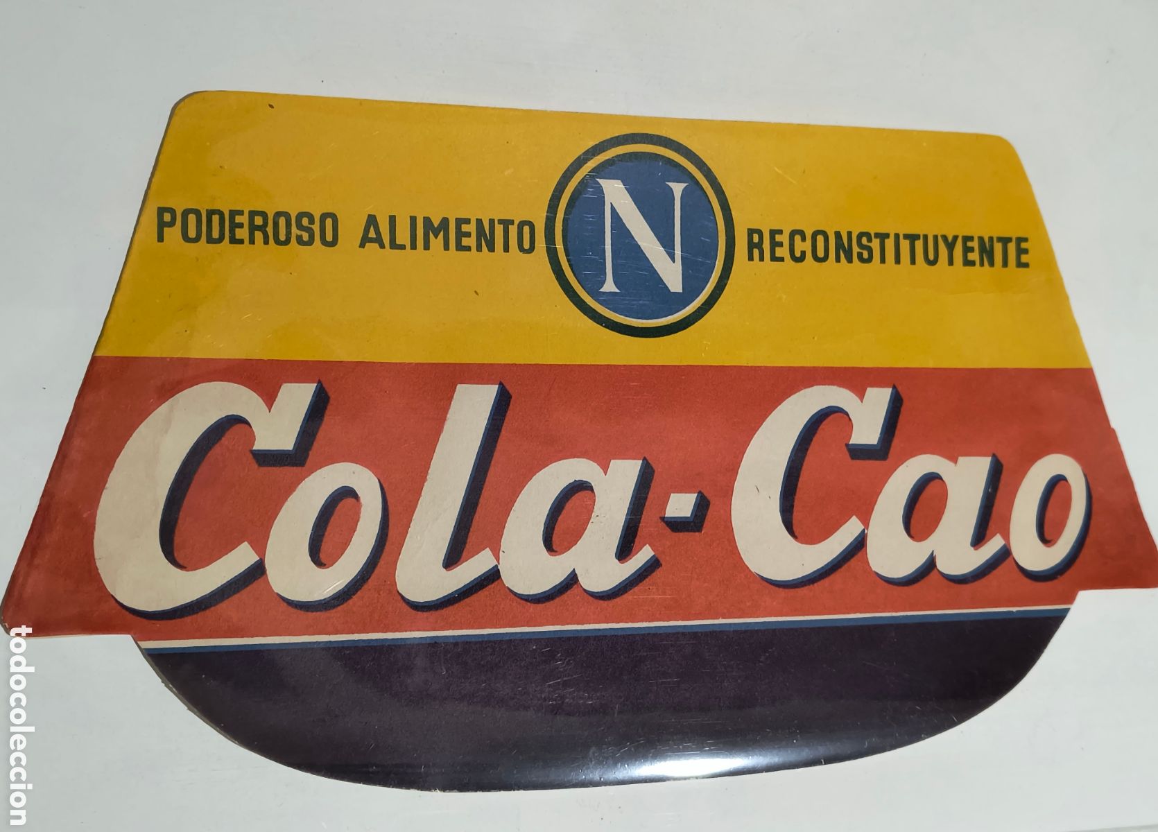 Coleccionismo: 1 GORRO COLA-CAO COLACAO A&Ntilde;OS 60-70 PEGATINA INTACTA, TAMA&Ntilde;O 28x15cm GORRA VISERA SOMBRERO