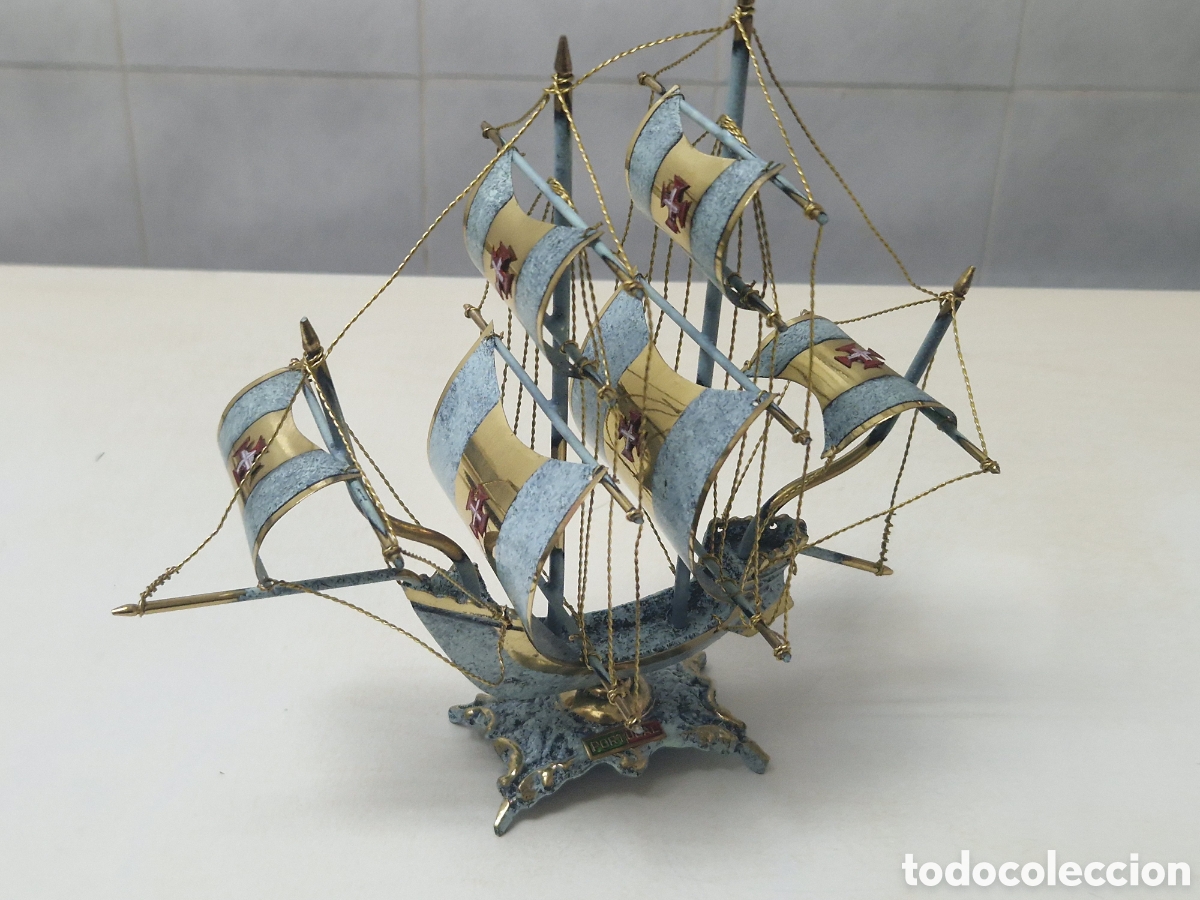 Coleccionismo: PRECIOSA CARAVELA BRONCE ORO 18 K - Foto 2