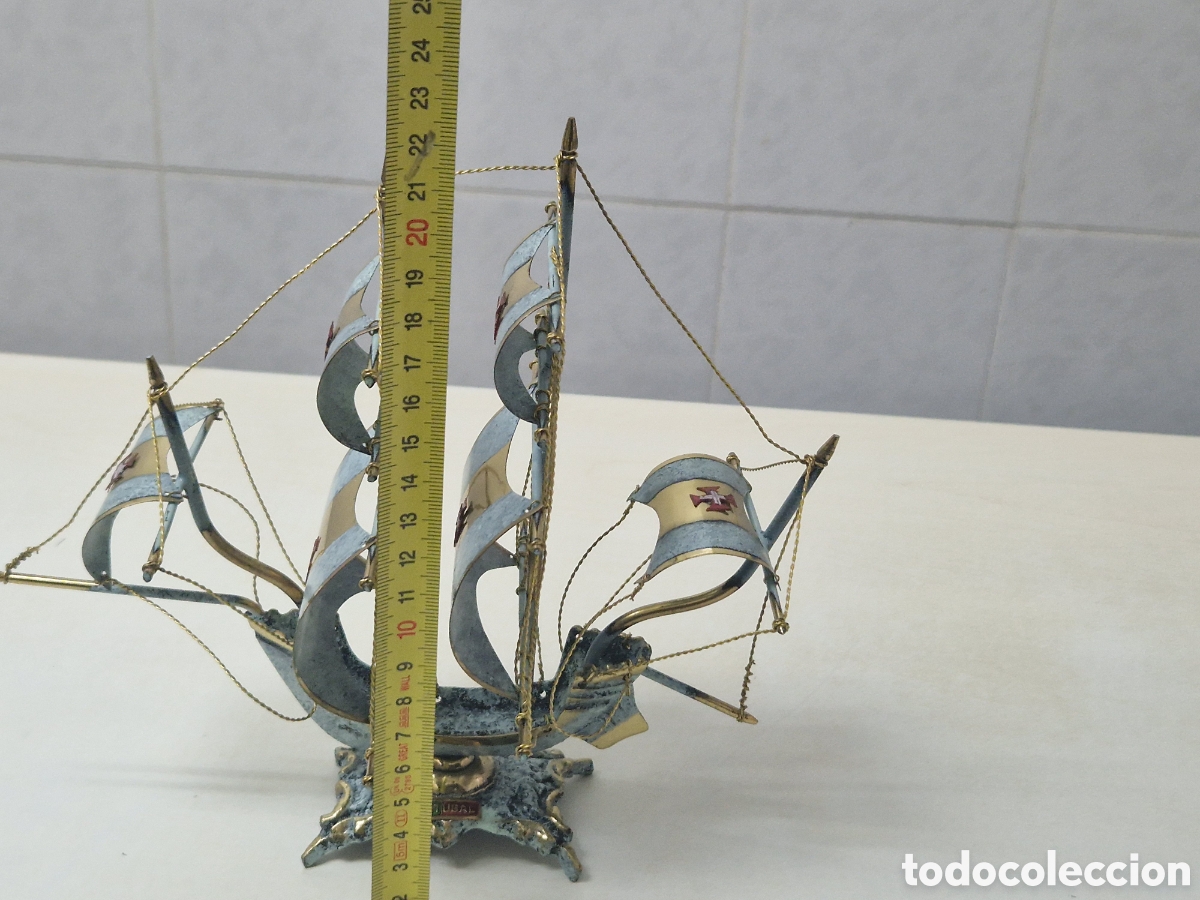 Coleccionismo: PRECIOSA CARAVELA BRONCE ORO 18 K - Foto 4