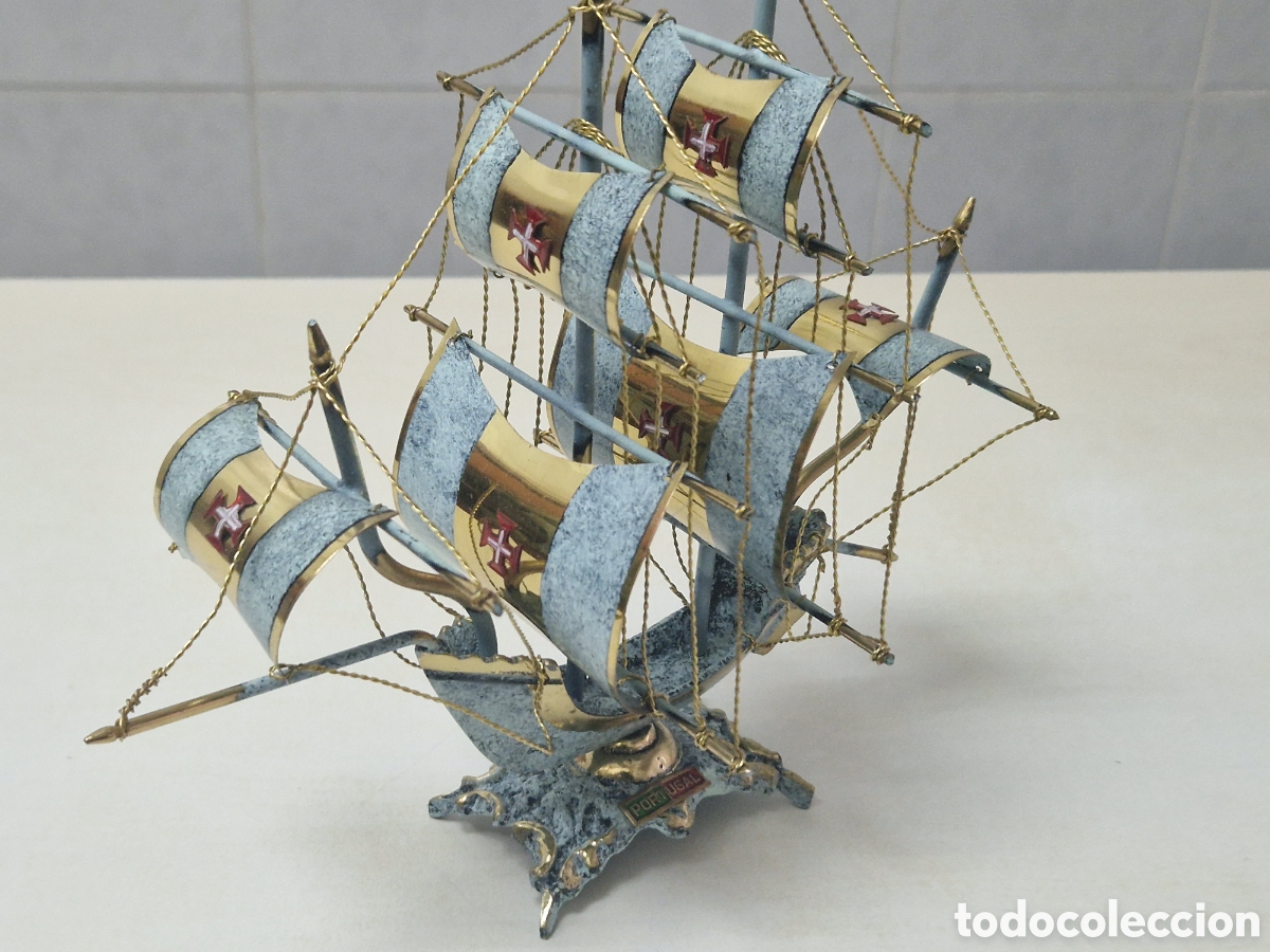 Coleccionismo: PRECIOSA CARAVELA BRONCE ORO 18 K - Foto 7
