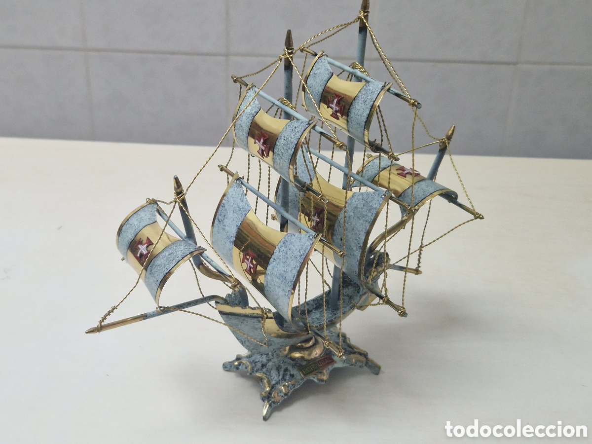 Coleccionismo: PRECIOSA CARAVELA BRONCE ORO 18 K - Foto 12