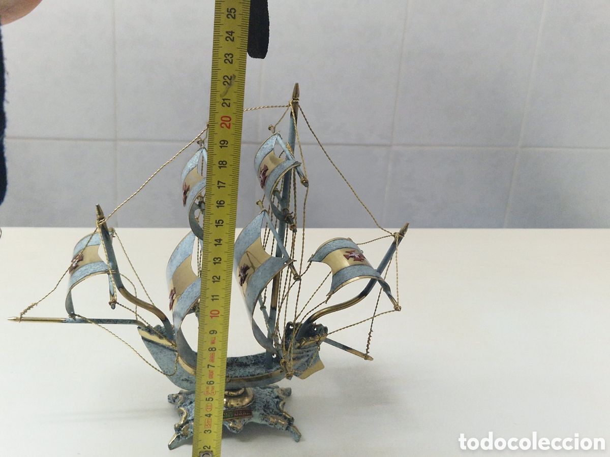 Coleccionismo: PRECIOSA CARAVELA BRONCE ORO 18 K - Foto 16