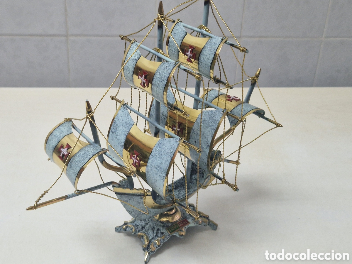 Coleccionismo: PRECIOSA CARAVELA BRONCE ORO 18 K - Foto 1