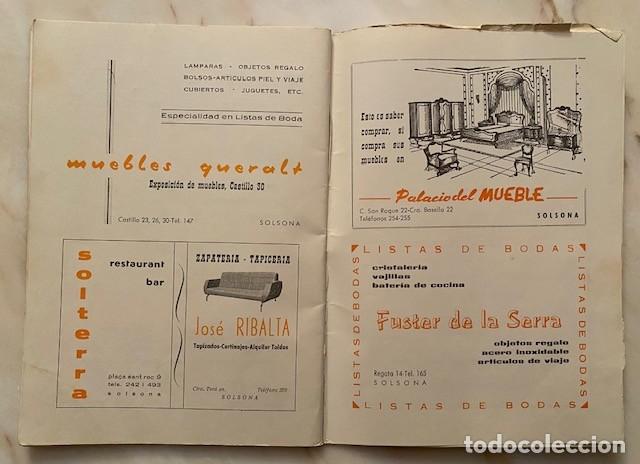 Coleccionismo: PROGRAMA FESTA MAJOR DE SOLSONA 1970 - Foto 2