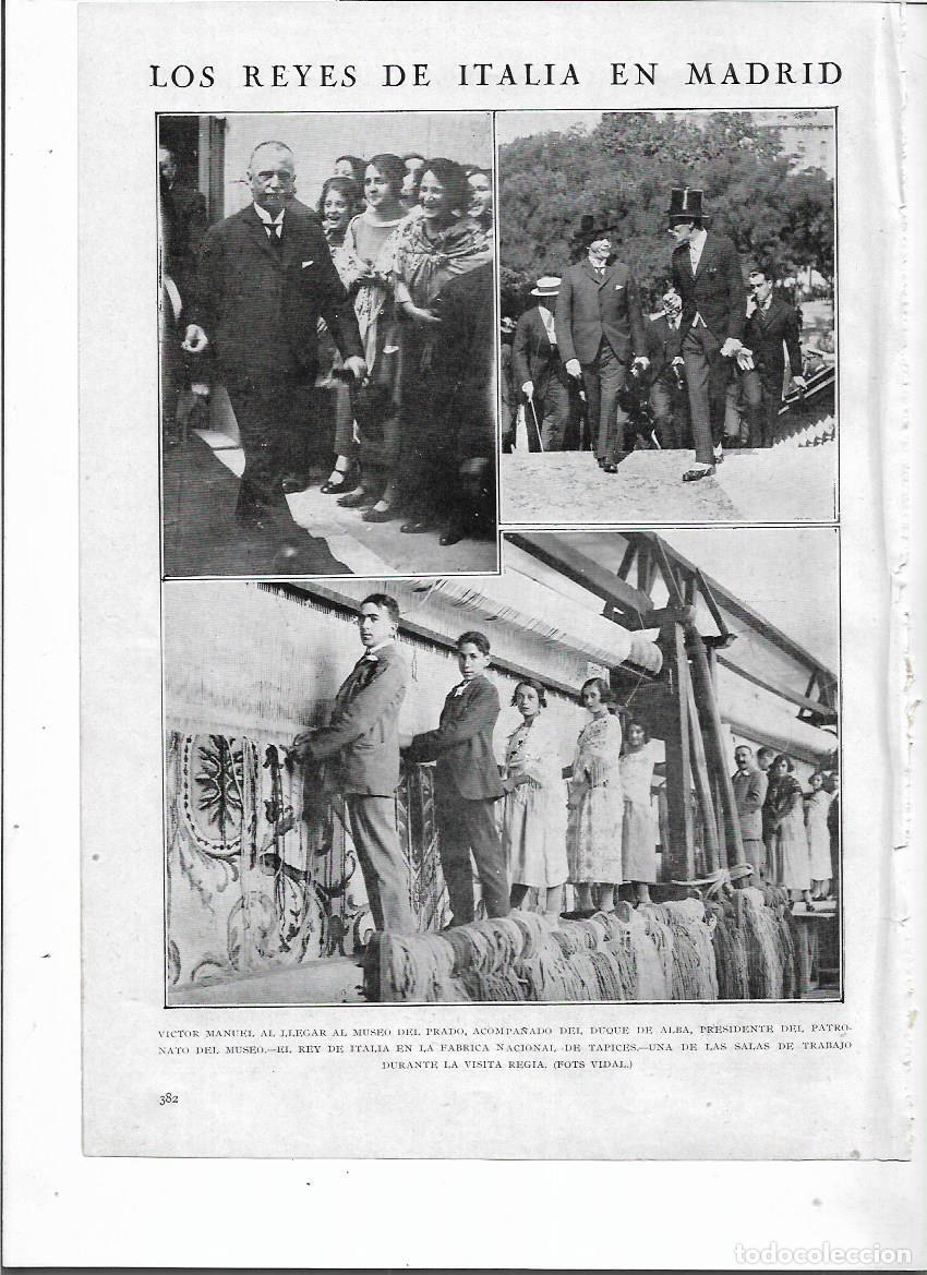 Coleccionismo: A&Ntilde;O 1924 RECORTE PRENSA MADRID VISITA REYES DE ITALIA MUSEO DEL PRADO FABRICA NACIONAL DE TAPICES