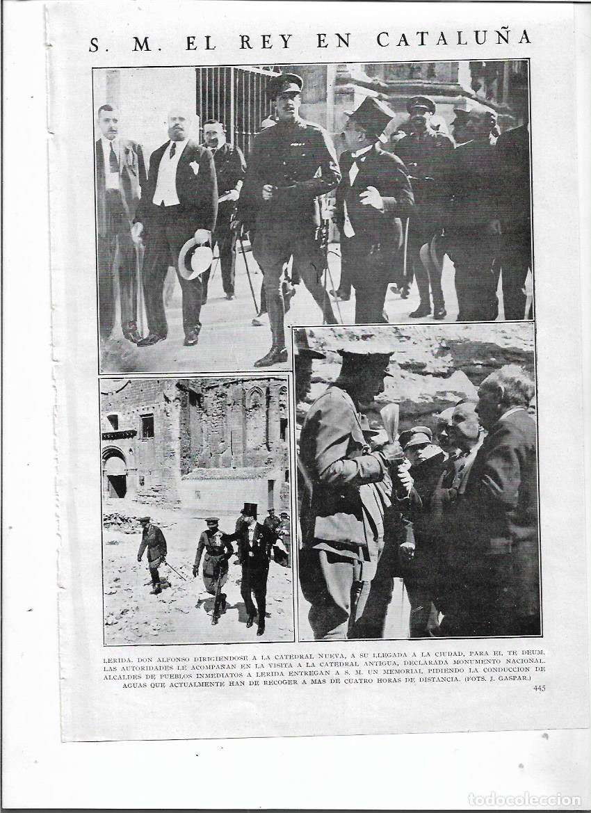 Colecionismo: A&Ntilde;O 1924 RECORTE PRENSA LLEIDA LERIDA VISITA REY CATEDRAL SEU VELLA MONUMENTO NACIONAL