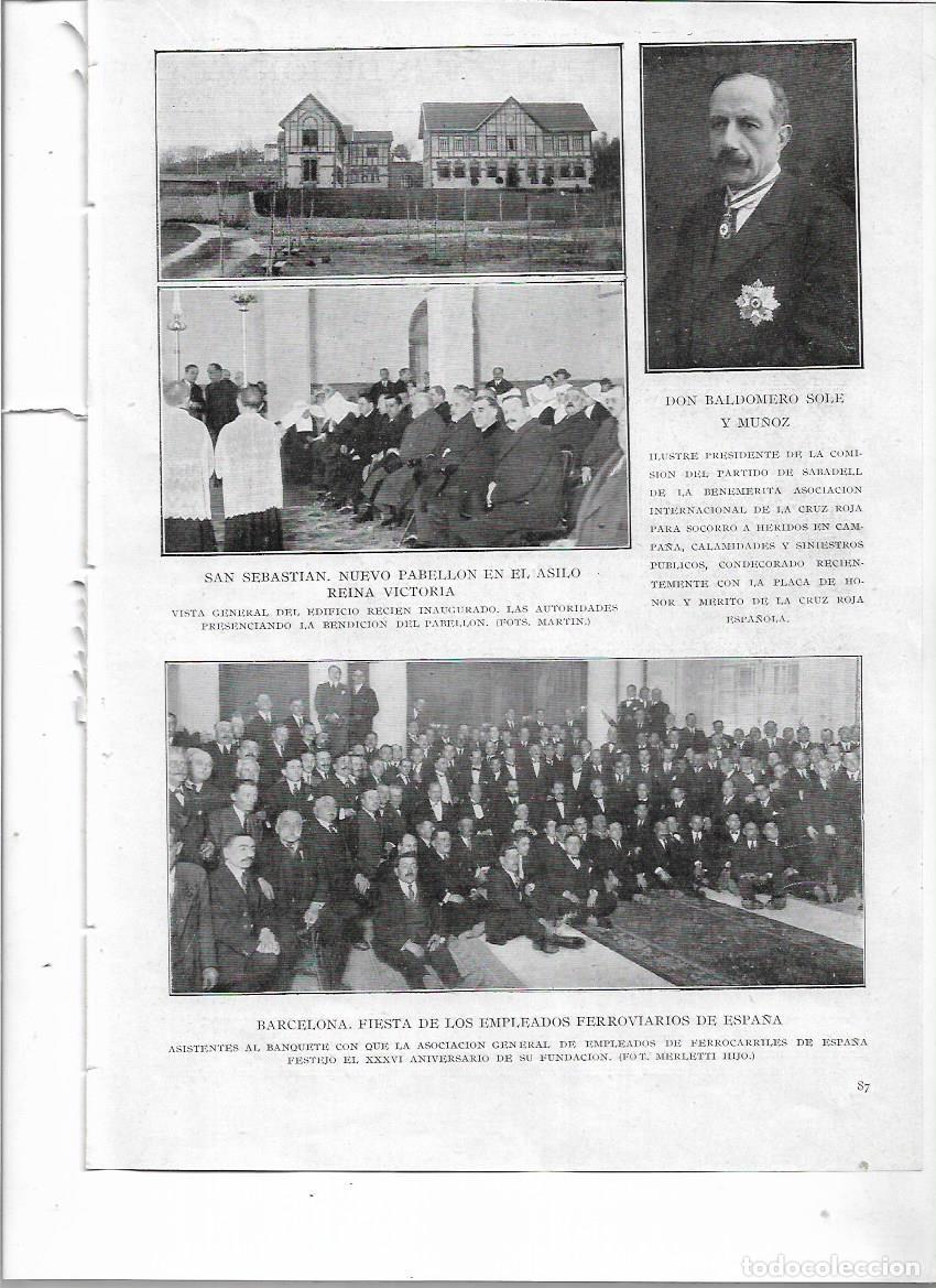 Colecionismo: A&Ntilde;O 1924 RECORTE PRENSA BALDOMERO SOLE MU&Ntilde;OZ PLACA HONOR MERITO CRUZ ROJA PRESIDENTE SABADELL