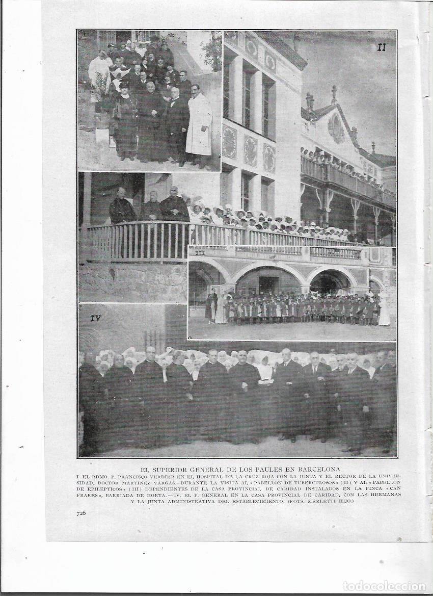 Colecionismo: A&Ntilde;O 1924 RECORTE PRENSA BCNA HORTA VISITA VERDIER LOS PAULES AL HOSPITAL CRUZ ROJA FINCA CAN FRARES