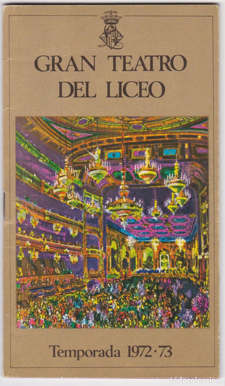 Sammelleidenschaft Papier: GRAN TEATRO DEL LICEO &ndash; TEMPORADA DE OPERA 1972-73 &ndash; UN BALLO IN MASCHERA (ENERO 1973)