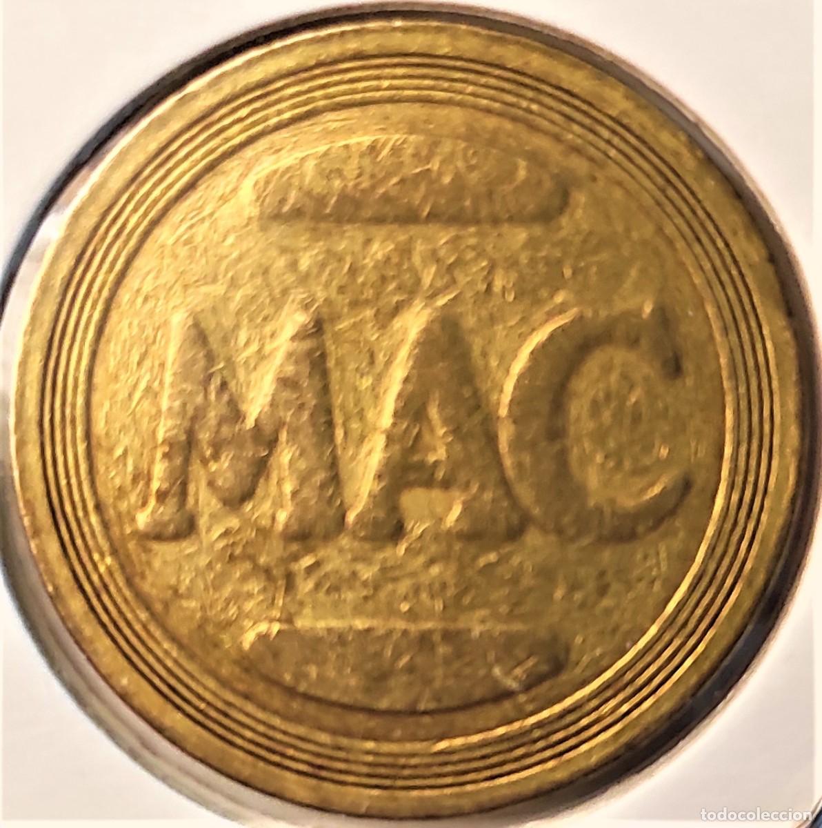 Colecionismo: ARGENTINA - FICHA DE JUEGO - 1 TOKEN - MAC - A - 7,75 GR. LATON - DIAMETRO 26 mm - N#245459 - MB
