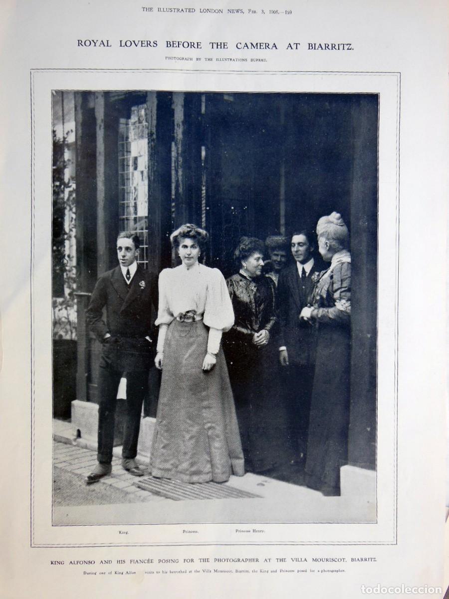 Colecionismo: King Alonso and his fianc&eacute;e posing for the phptographer at the Villa Mouriscot, Biarritz. 1906.