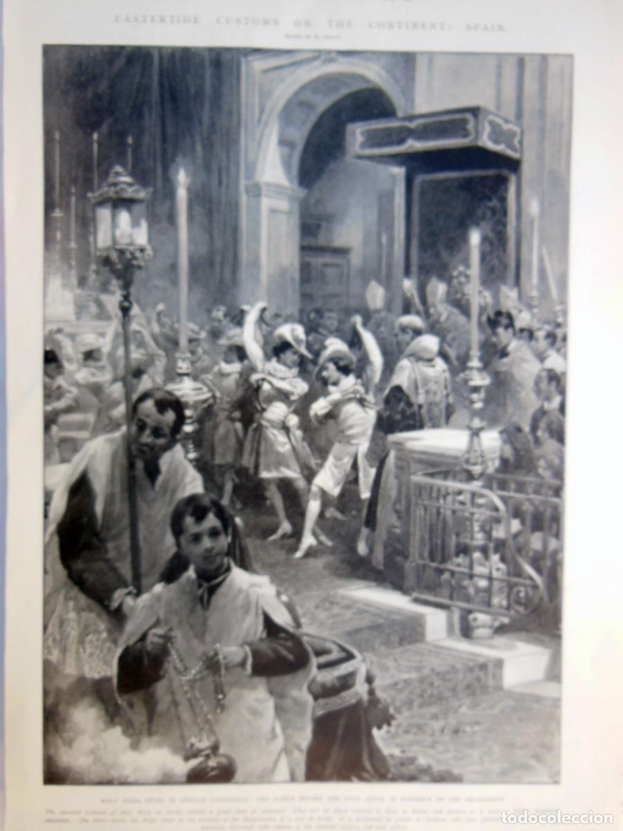Colecionismo: Holy week in Seville Cathedral: The dance before the high altar in presence of the archbishop.1903.