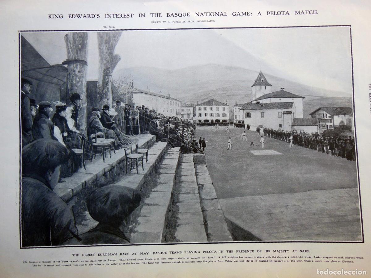 Colecionismo: King Edward&acute;s interest in The Basque national game: A pelota match. 1906.