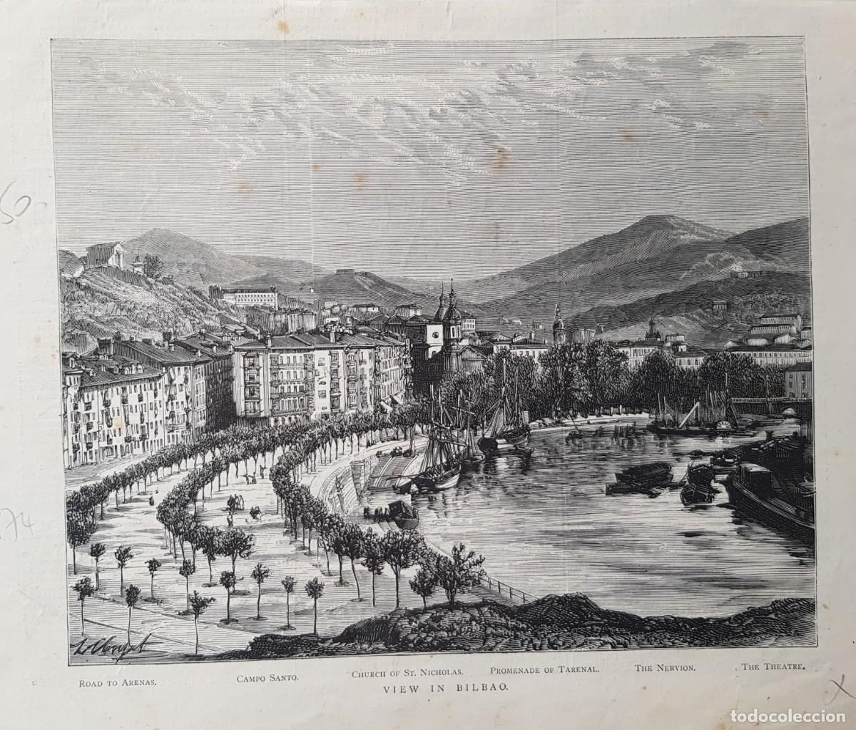 Coleccionismo: View in Bilbao. 1874. - Foto 1