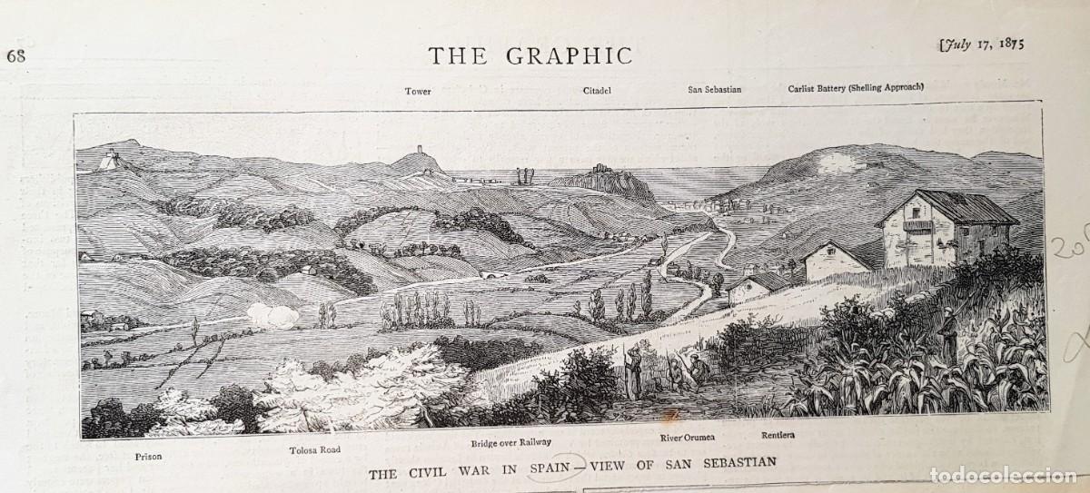 Coleccionismo: The Civil War in Spain-View of San Sebasti&aacute;n. 1875.