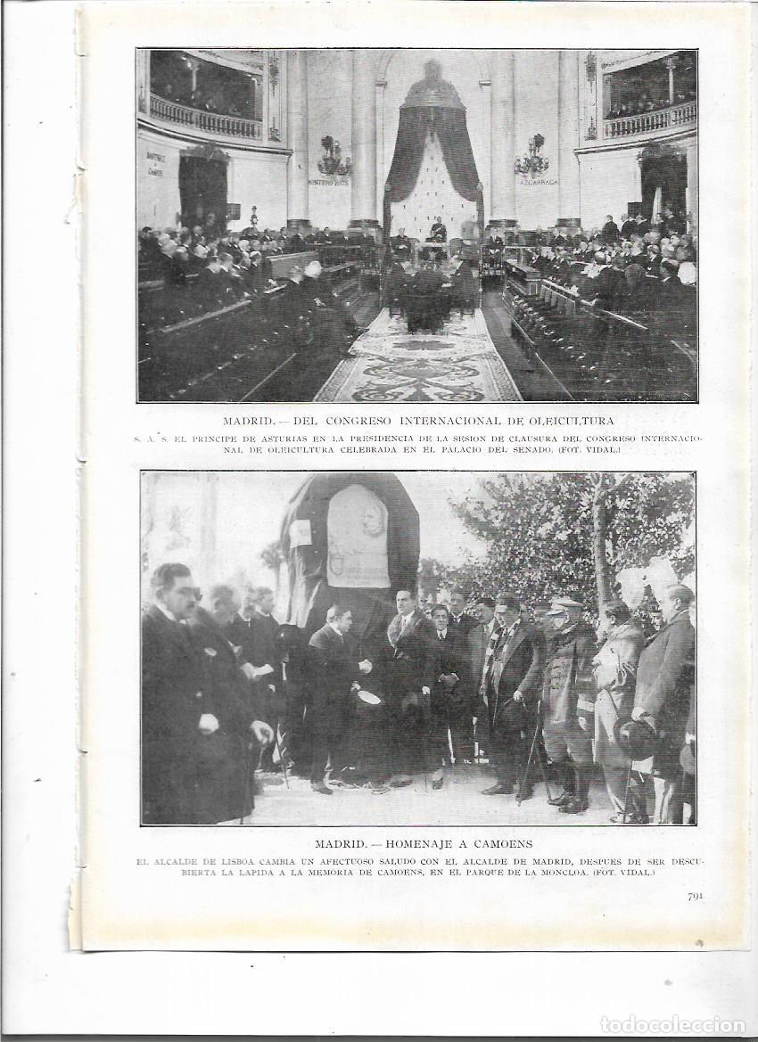 Coleccionismo: A&Ntilde;O 1924 RECORTE PRENSA MADRID HOMENAJE POETA CAMOENS LAPIDA EN EL PARQUE DE LA MONCLOA