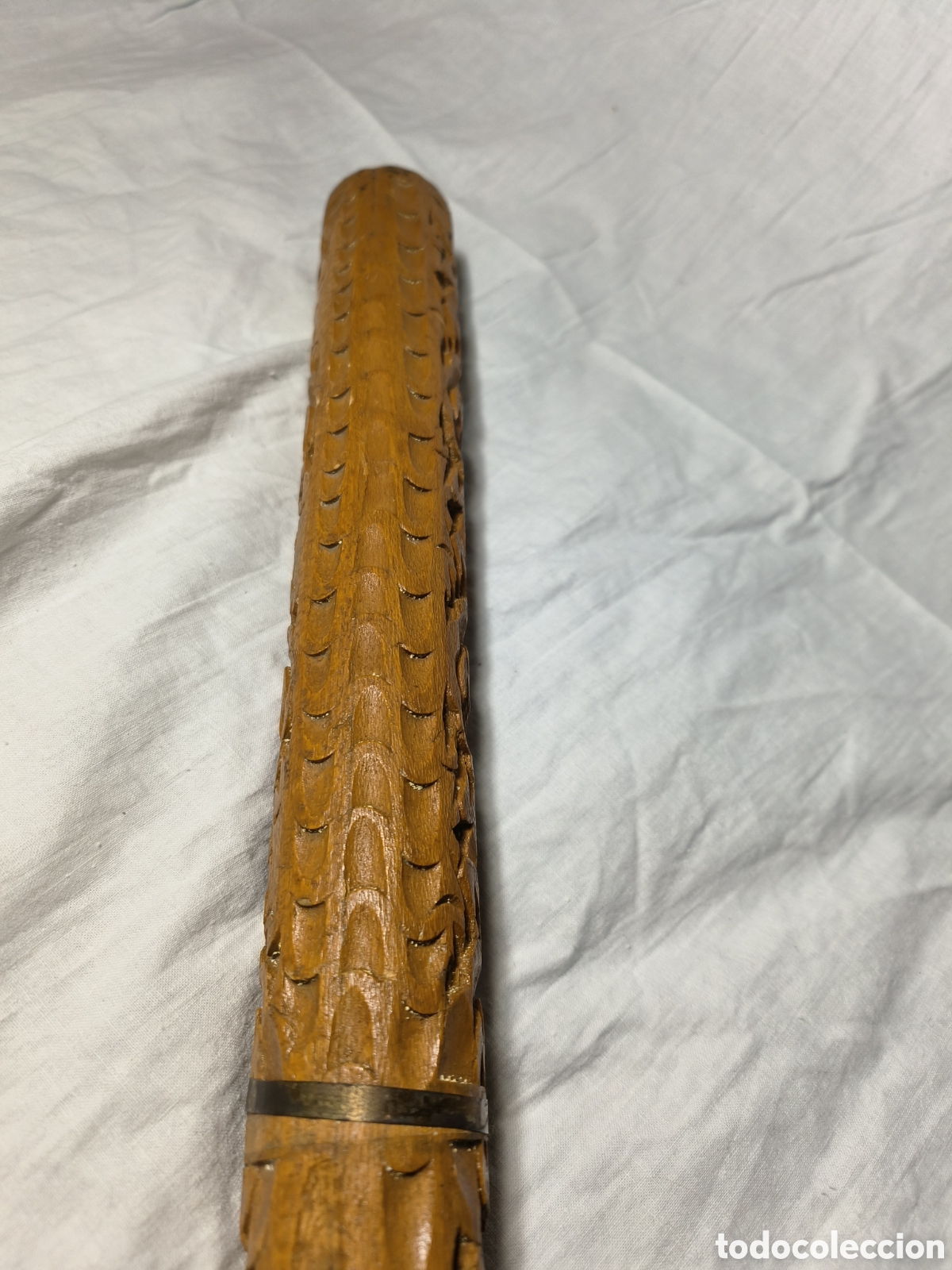 Coleccionismo: Funda para espada madera tallada - Foto 3