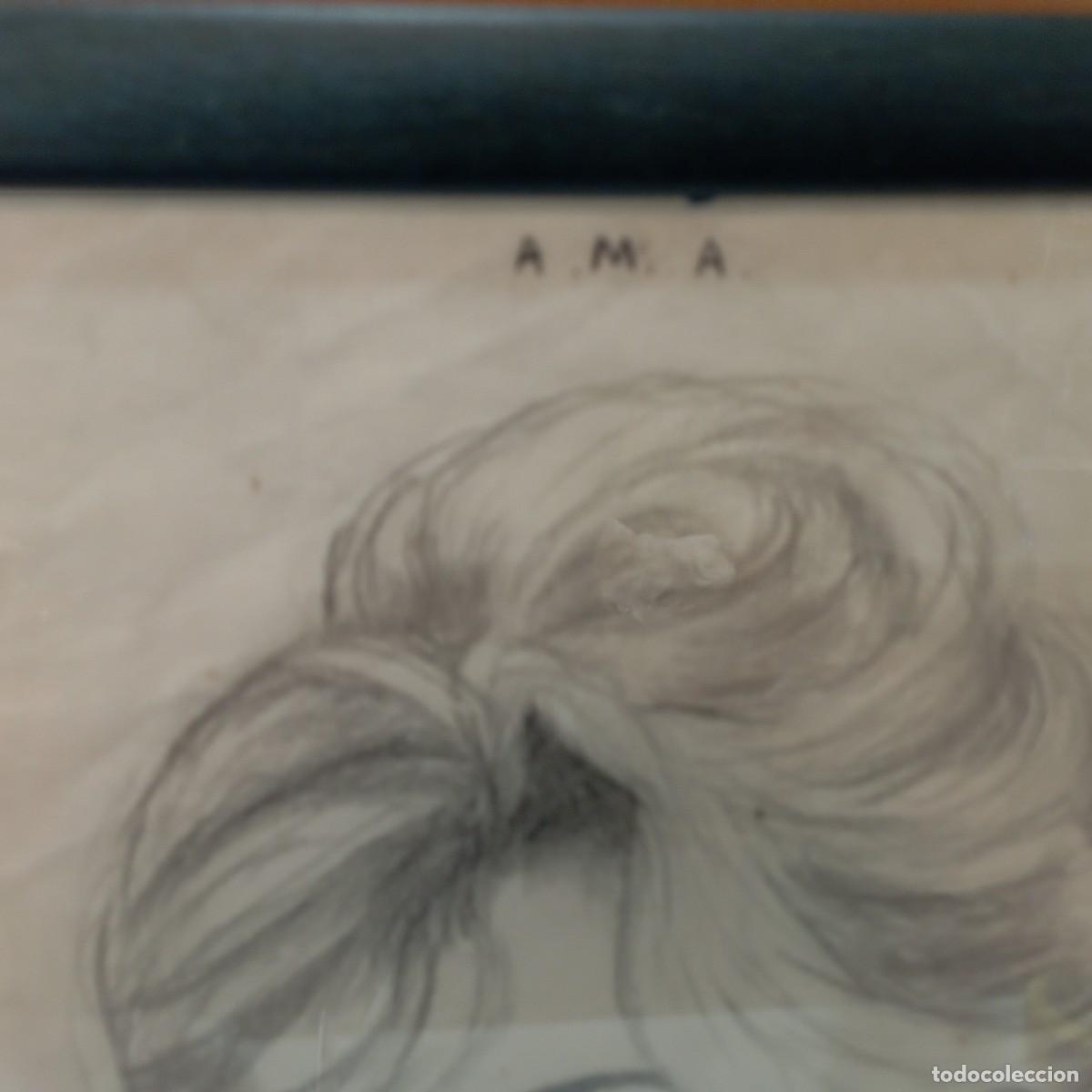 Coleccionismo: dibujo de se&ntilde;ora - Foto 3