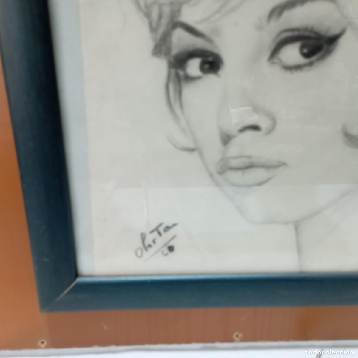 Coleccionismo: dibujo de se&ntilde;ora - Foto 4