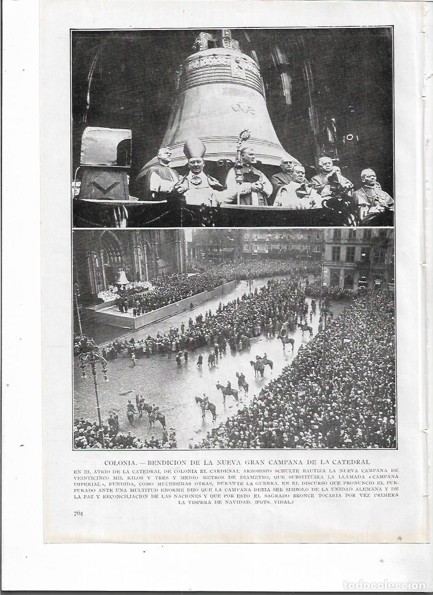 Collezionismo: A&Ntilde;O 1924 RECORTE PRENSA COLONIA ALEMANIA BENDICION NUEVA CAMPANA DE LA CATEDRAL CAMPANA IMPERIAL