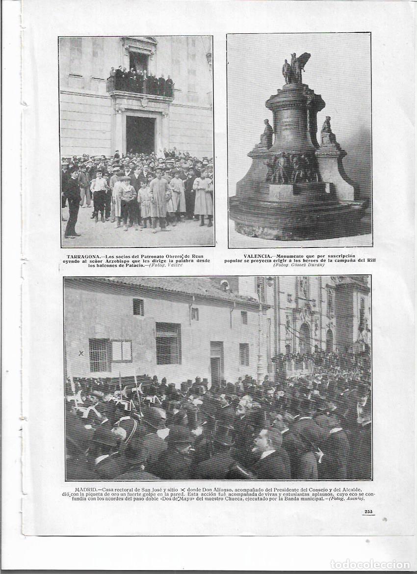 Colecionismo: A&Ntilde;O 1910 RECORTE PRENSA SOCIOS PATRONATO OBRERO DE REUS EN TARRAGONA PALACIO DEL OBISPO