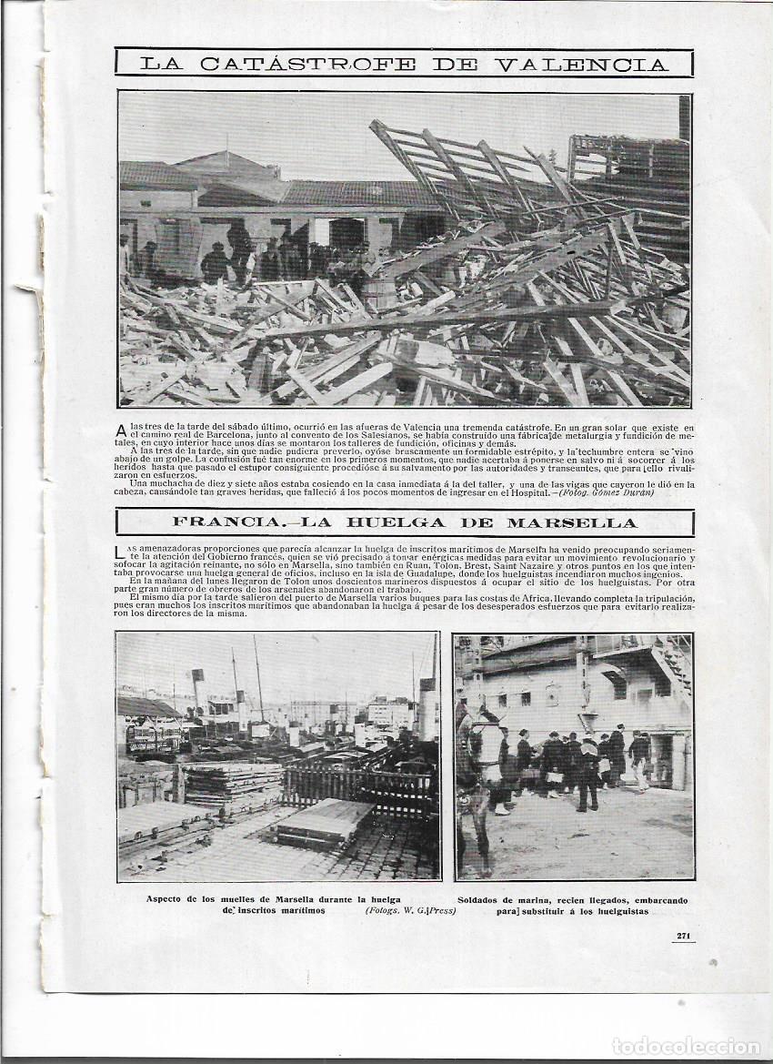 Sammelleidenschaft Papier: A&Ntilde;O 1910 RECORTE PRENSA VALENCIA DERRUMBE TECHO FABRICA DE METALURGIA Y FUNDICION CAMINO REAL DE BCN