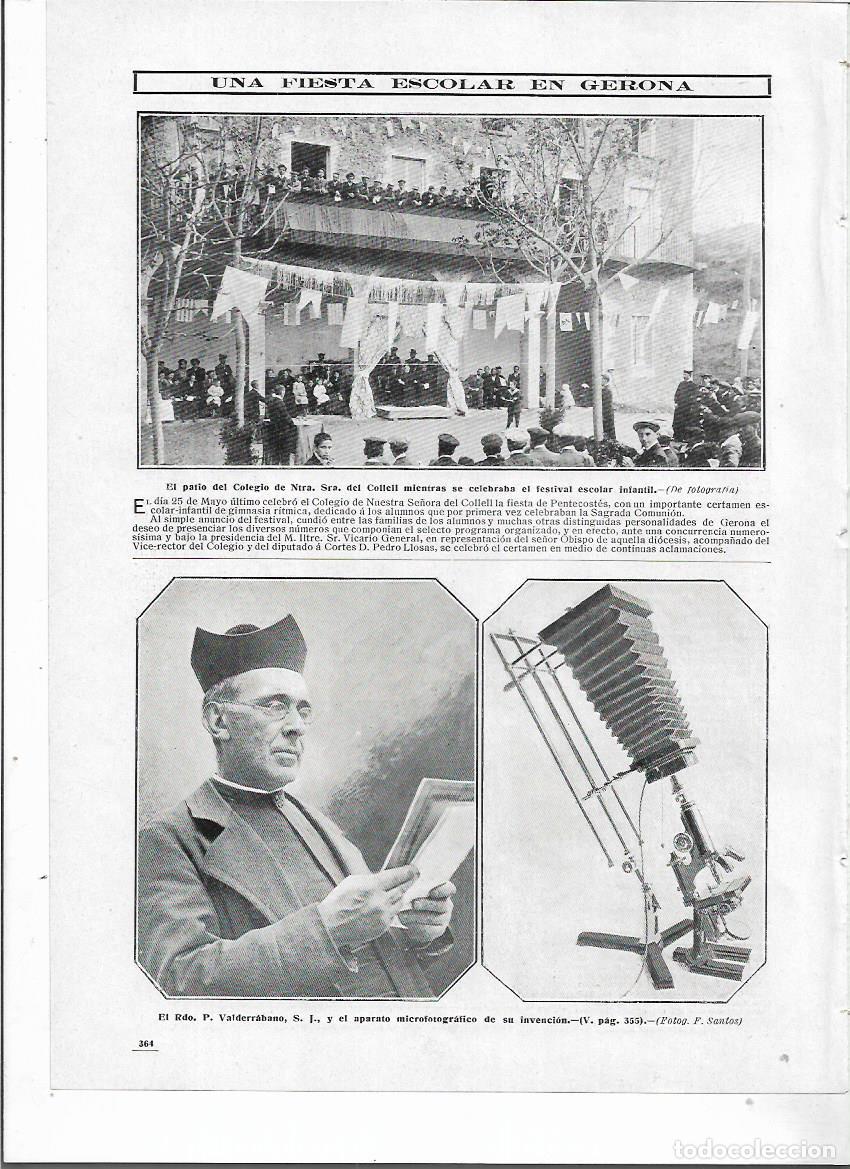 Colecionismo: A&Ntilde;O 1910 RECORTE PRENSA INVENTOS PADRE VALDERRABANO INVENTOR APARATO MICROFOTOGRAFICO