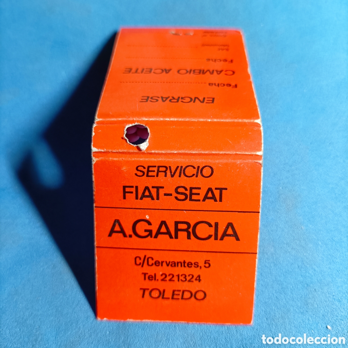Coleccionismo: CAJITA CERILLAS. SERVICIO FIAT-SEAT. A. GARC&Iacute;A. TOLEDO