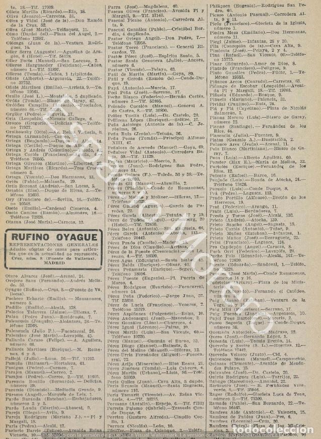 Coleccionismo: Publicidad de 1930 Madrid: Representaciones Rufino Oyague