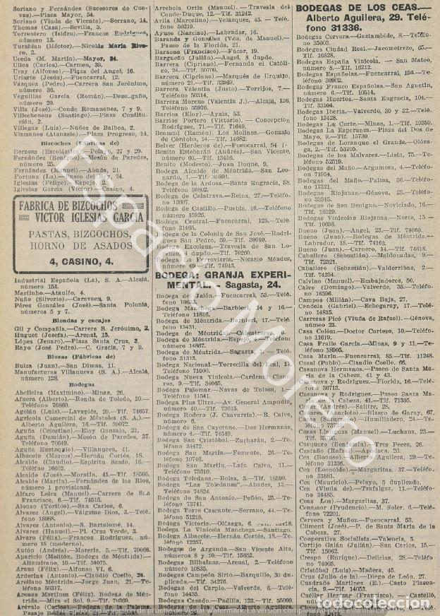 Coleccionismo: Publicidad de 1930 Madrid: Fabrica de Bizcochos Victor Iglesias Garcia