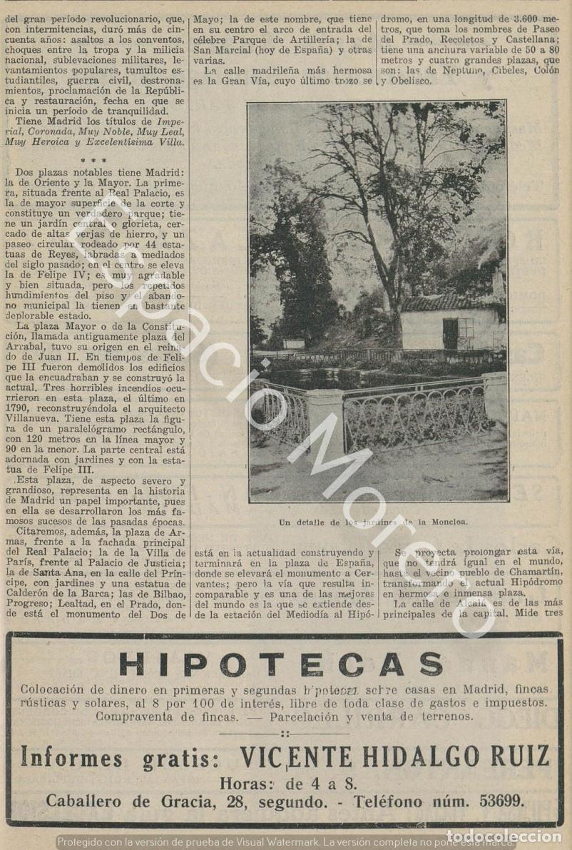 Coleccionismo: Publicidad de 1930 Madrid: Hipotecas Vicente Hidalgo Ruiz