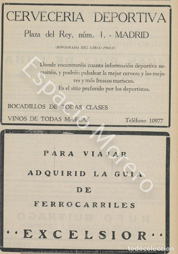 Collezionismo: Publicidad de 1930 Madrid: Cerveceria deportiva