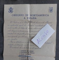 Coleccionismo: OBSEQUIO DE NORTEAMERICA A ESPAÑA - AÑOS 50