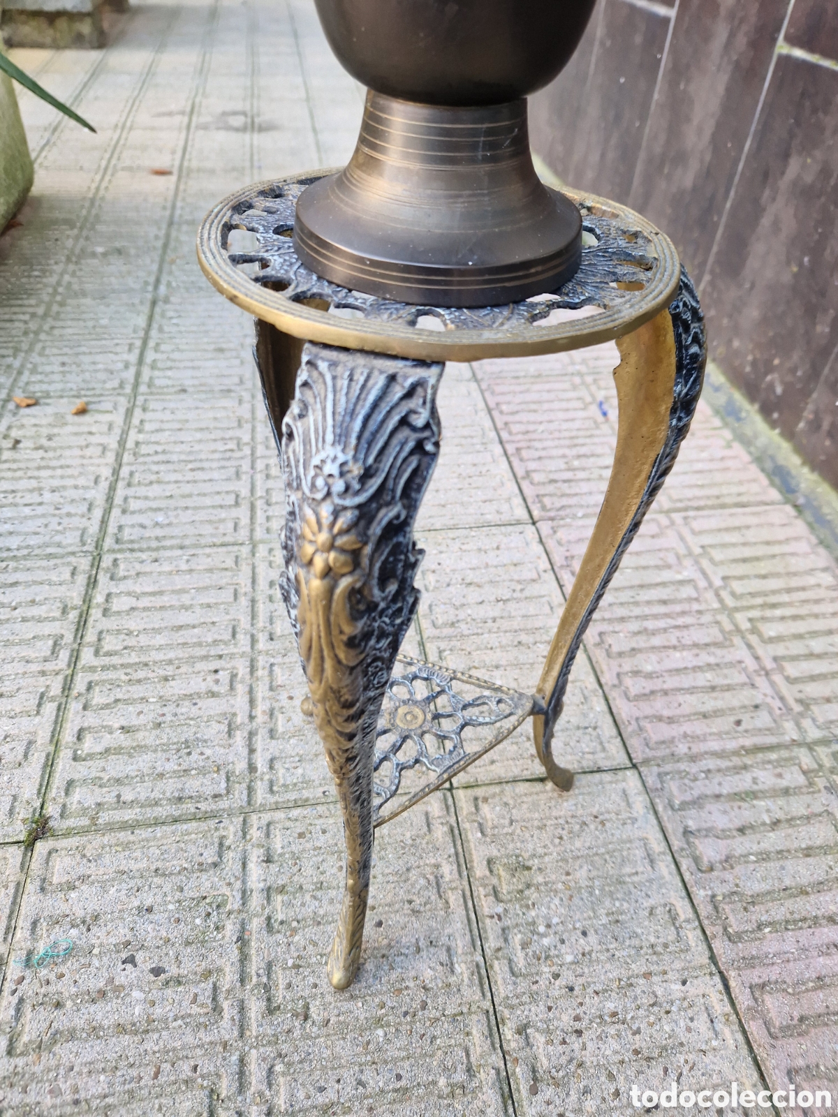 Coleccionismo: MESA Y GARRON EN BRONCE LABRADO - Foto 11