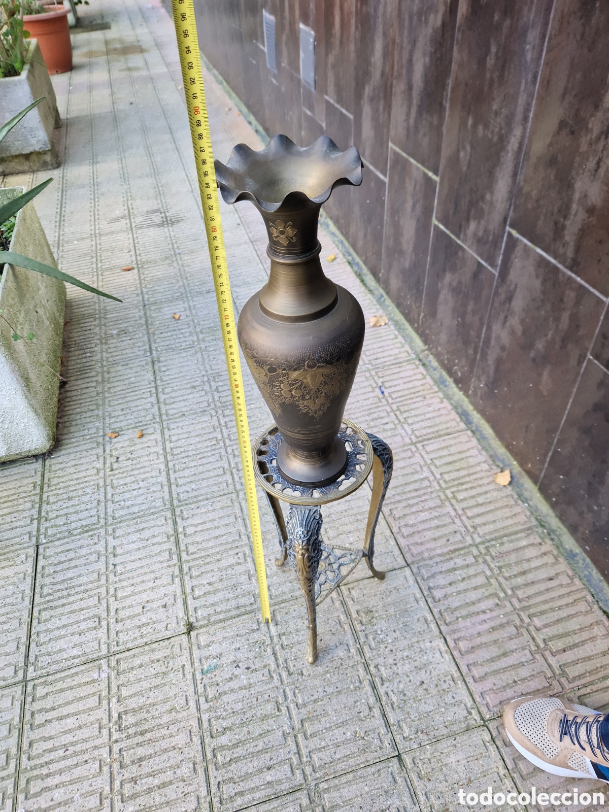 Coleccionismo: MESA Y GARRON EN BRONCE LABRADO - Foto 12